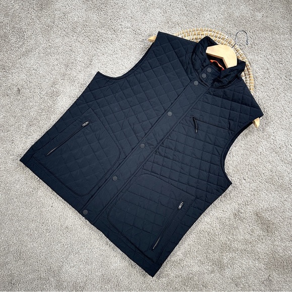 Bluffworks Men’s Horizon Quilted Vest Full Zip High Neck Travel in Black M - Picture 2 of 13